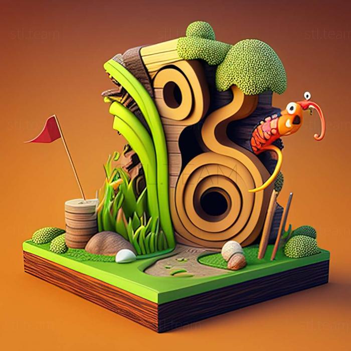 Games Worms Crazy Golf game